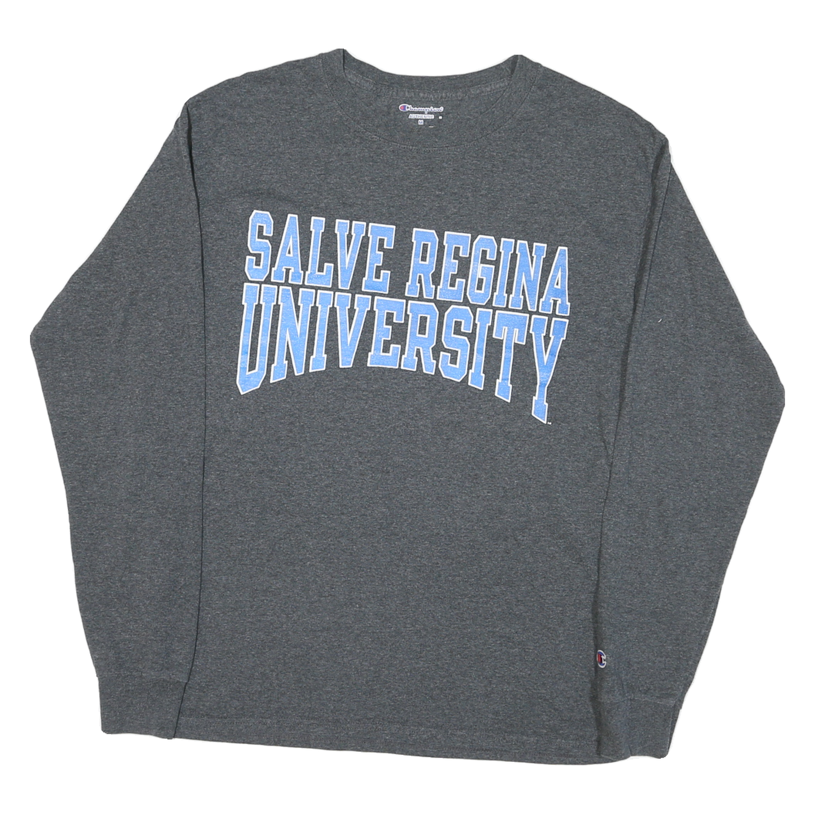 CHAMPION Mens Grey Salve Regina University Graphic T-Shirt M Long Sleeve Crew