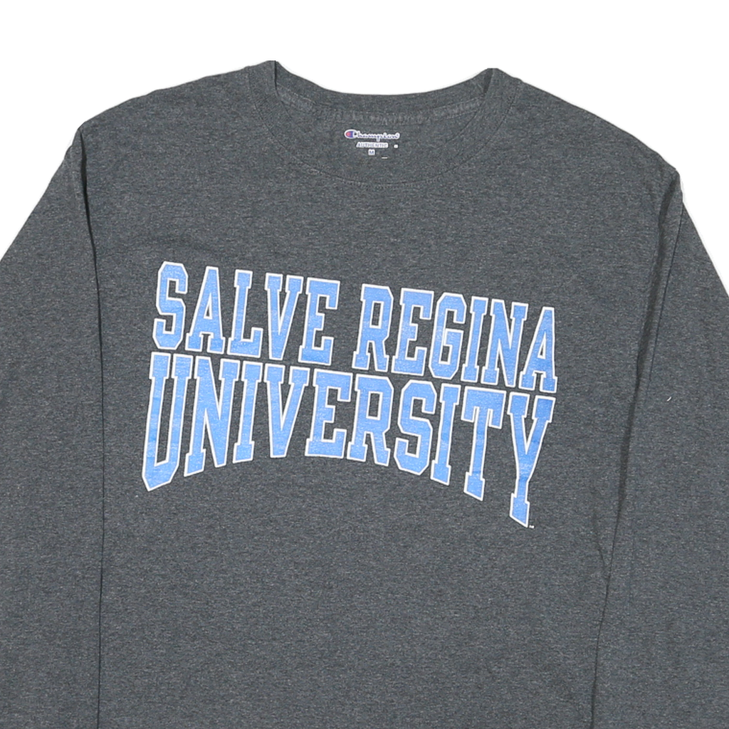 CHAMPION Mens Grey Salve Regina University Graphic T-Shirt M Long Sleeve Crew