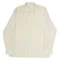 LORD GEORGE Mens Cream & Blue Striped Cotton Blend Shirt XL Classic Formal