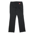 DICKIES Womens Cotton Blend Black Slim Straight Trousers W30 L30 Workwear