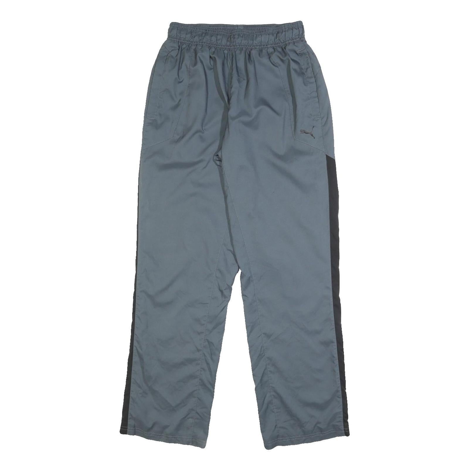 PUMA Mens Joggers Grey & Black Slim Straight S W26 L29 Sportswear Bottoms