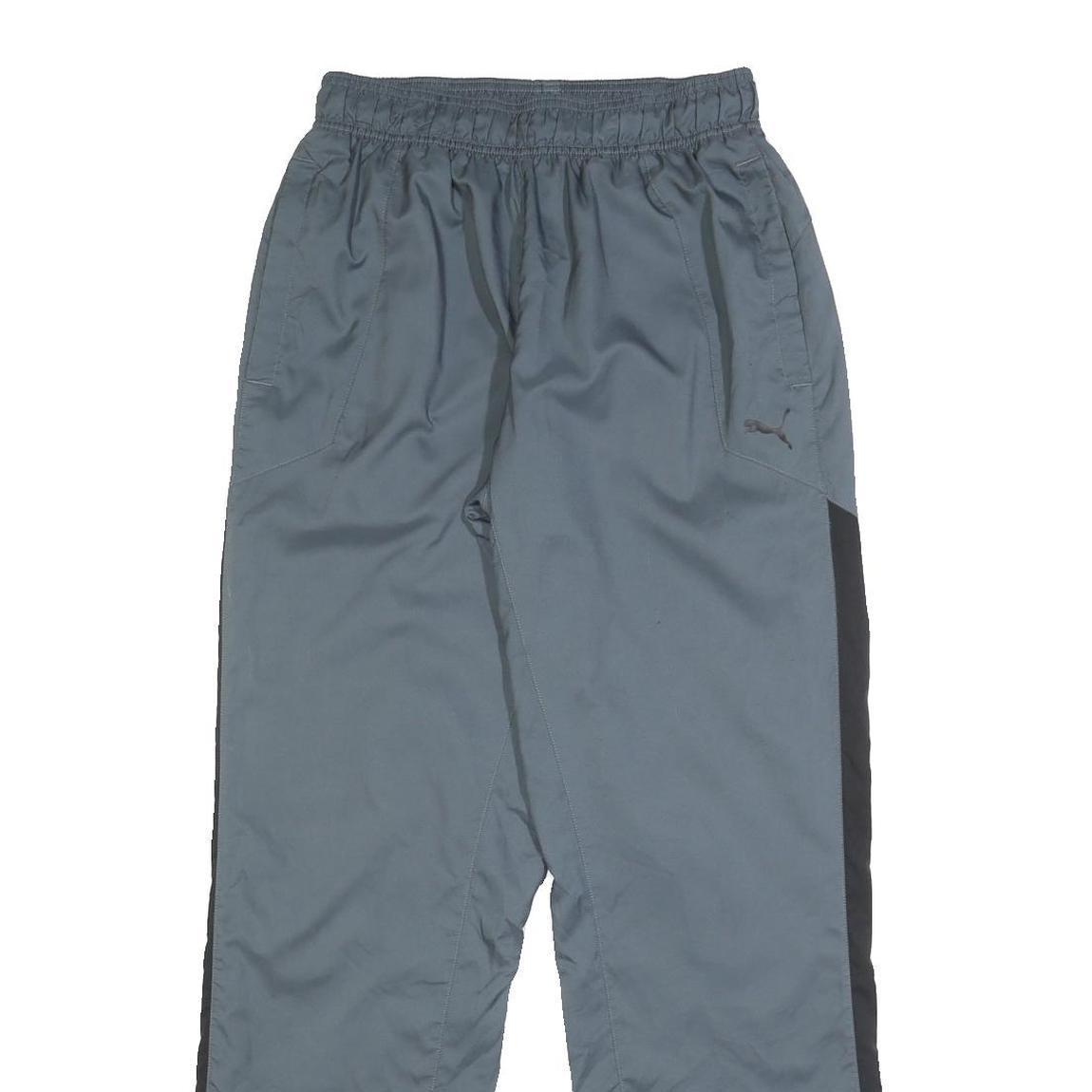 PUMA Mens Joggers Grey & Black Slim Straight S W26 L29 Sportswear Bottoms