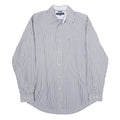 TOMMY HILFIGER Mens Blue & White Striped Shirt M Classic Cotton Button Down