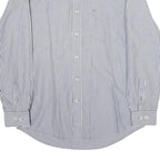 TOMMY HILFIGER Mens Blue & White Striped Shirt M Classic Cotton Button Down