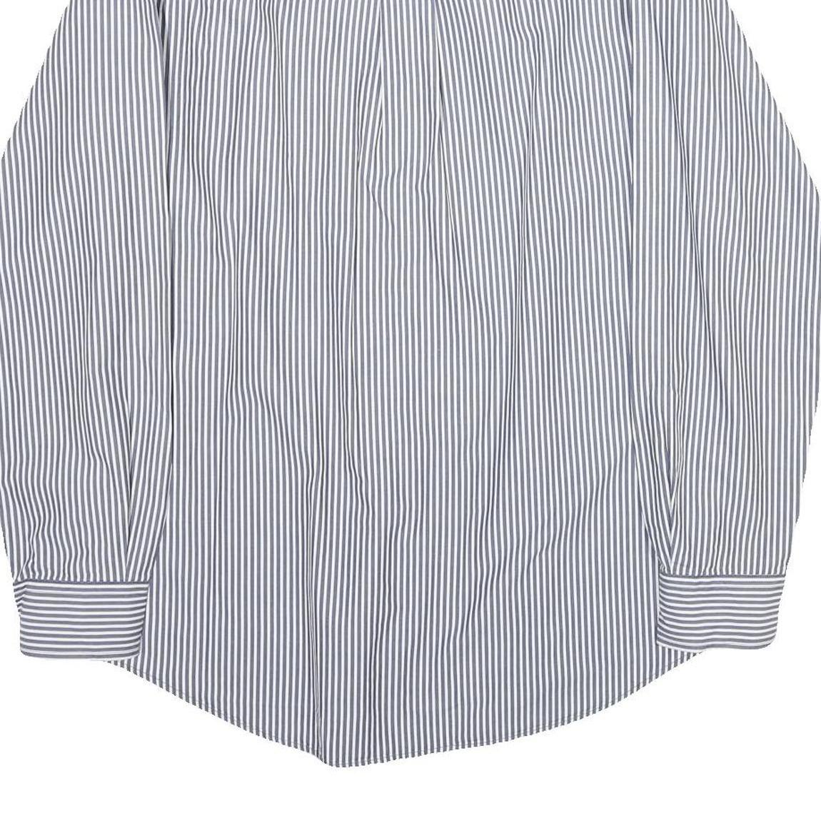 TOMMY HILFIGER Mens Blue & White Striped Shirt M Classic Cotton Button Down
