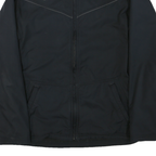 NIKE Mens Black Bomber Jacket L Polyester Blend Zip Plain Casual Outerwear