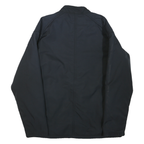 NIKE Mens Black Bomber Jacket L Polyester Blend Zip Plain Casual Outerwear