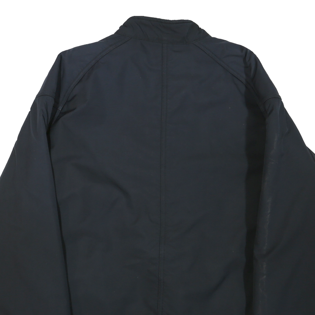 NIKE Mens Black Bomber Jacket L Polyester Blend Zip Plain Casual Outerwear