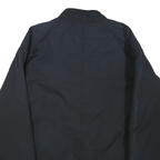 NIKE Mens Black Bomber Jacket L Polyester Blend Zip Plain Casual Outerwear