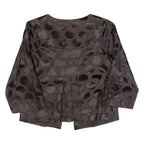 PHASE EIGHT Womens Jacket Brown Silk Spotted UK 8