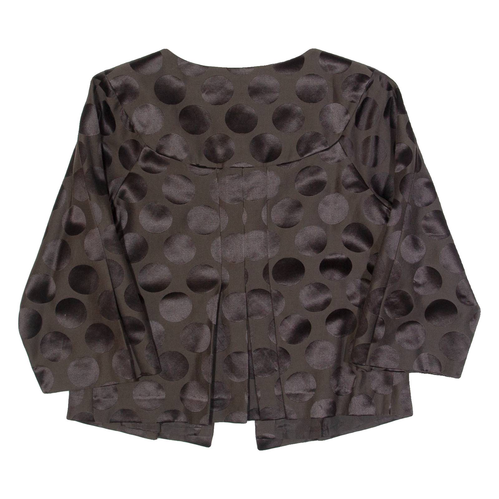 PHASE EIGHT Womens Jacket Brown Silk Spotted UK 8