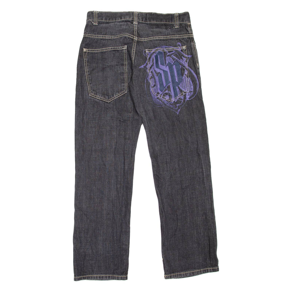SOUTHPOLE Mens Jeans Black Regular Straight W29 L30