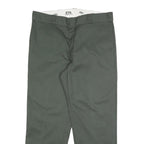 DICKIES Mens Cotton Blend Green Regular Straight Trousers W38 L30 Workwear Zip