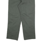 DICKIES Mens Cotton Blend Green Regular Straight Trousers W38 L30 Workwear Zip