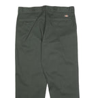 DICKIES Mens Cotton Blend Green Regular Straight Trousers W38 L30 Workwear Zip