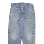 CARHARTT Mens Blue Regular Straight Denim Rinse W32 L30 Durable Cotton Blend