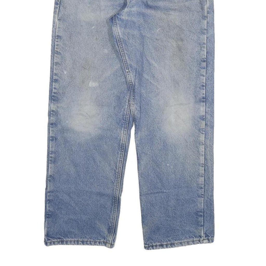 CARHARTT Mens Blue Regular Straight Denim Rinse W32 L30 Durable Cotton Blend