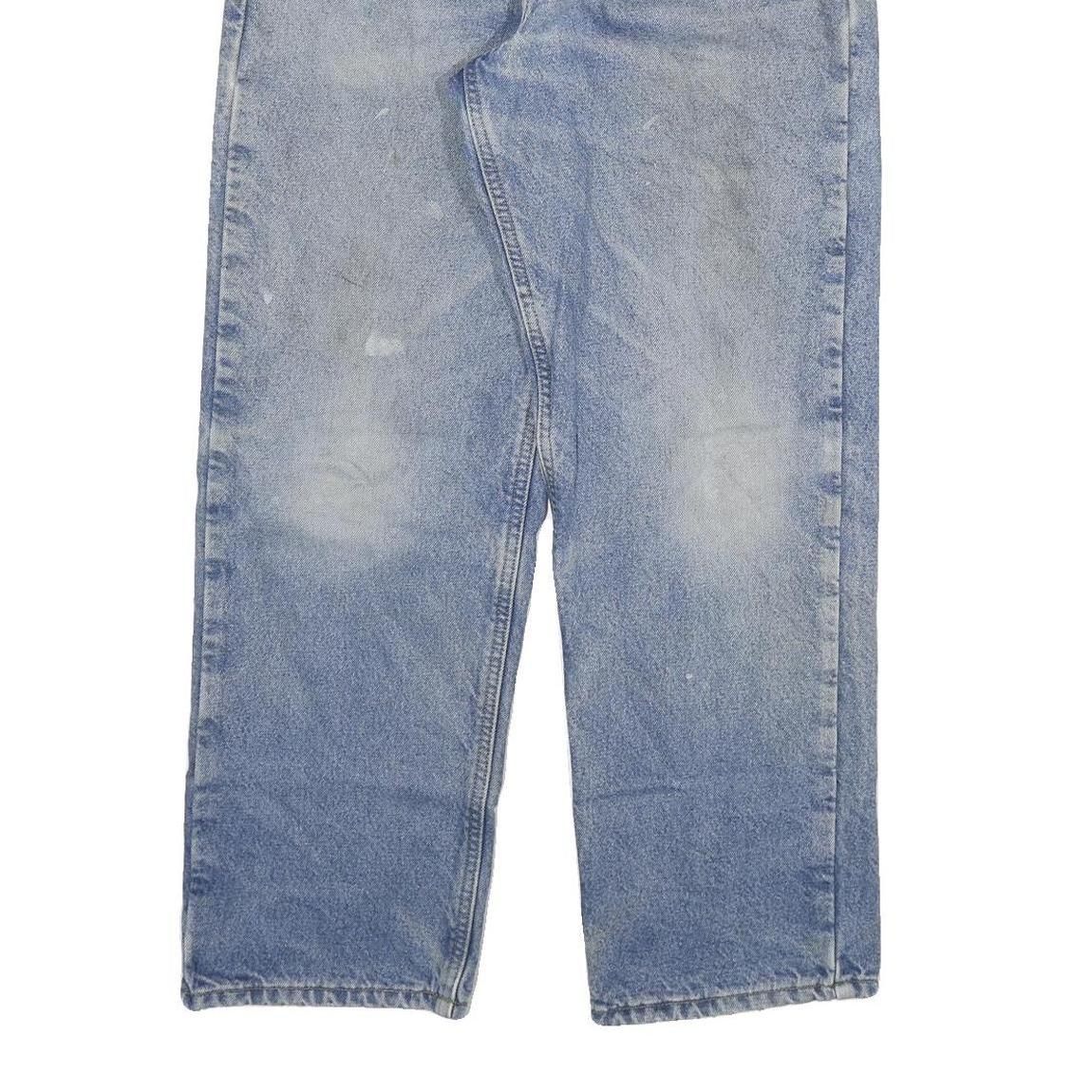 CARHARTT Mens Blue Regular Straight Denim Rinse W32 L30 Durable Cotton Blend