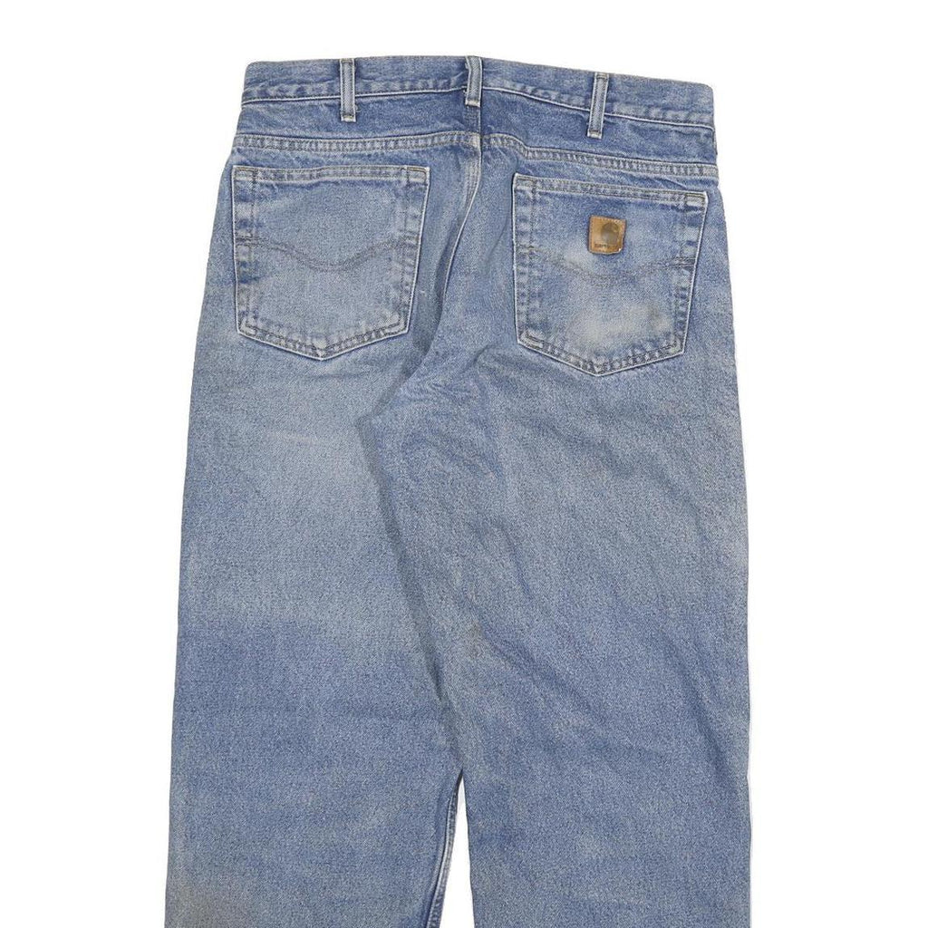 CARHARTT Mens Blue Regular Straight Denim Rinse W32 L30 Durable Cotton Blend