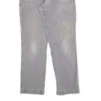 CARHARTT Mens Cotton Blend Grey Relaxed Fit Straight Trousers W34 L32 Workwear