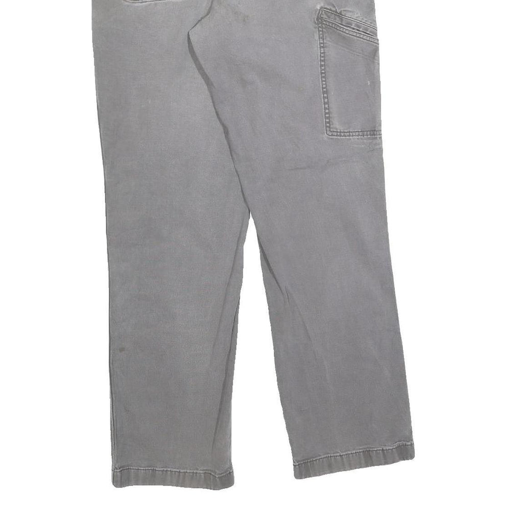 CARHARTT Mens Cotton Blend Grey Relaxed Fit Straight Trousers W34 L32 Workwear