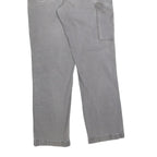 CARHARTT Mens Cotton Blend Grey Relaxed Fit Straight Trousers W34 L32 Workwear
