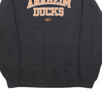 REEBOK Boys Black Anaheim Ducks Crew Neck XL Sweatshirt Cotton Blend Pullover