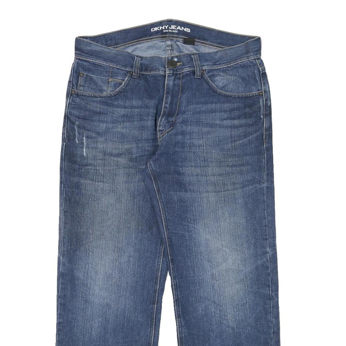 DKNY Womens Jeans Blue Relaxed Straight Denim Medium W32 L27 Classic Style