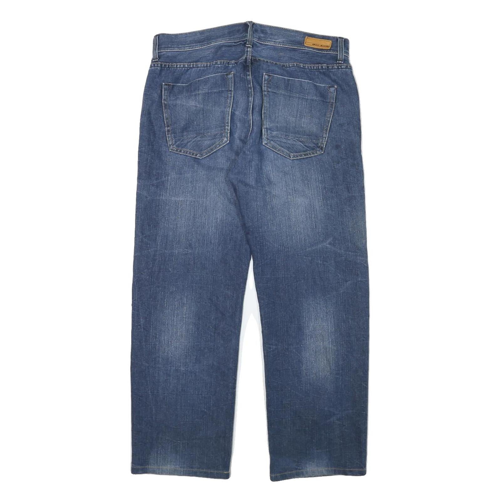 DKNY Womens Jeans Blue Relaxed Straight Denim Medium W32 L27 Classic Style