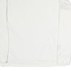 ADIDAS Womens White Cotton Crew Neck Sweatshirt UK 10 Large Logo Print