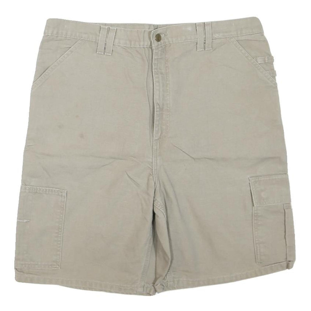 CARHARTT Mens Shorts Beige Casual Cargo Polyester Blend L W38 Workwear