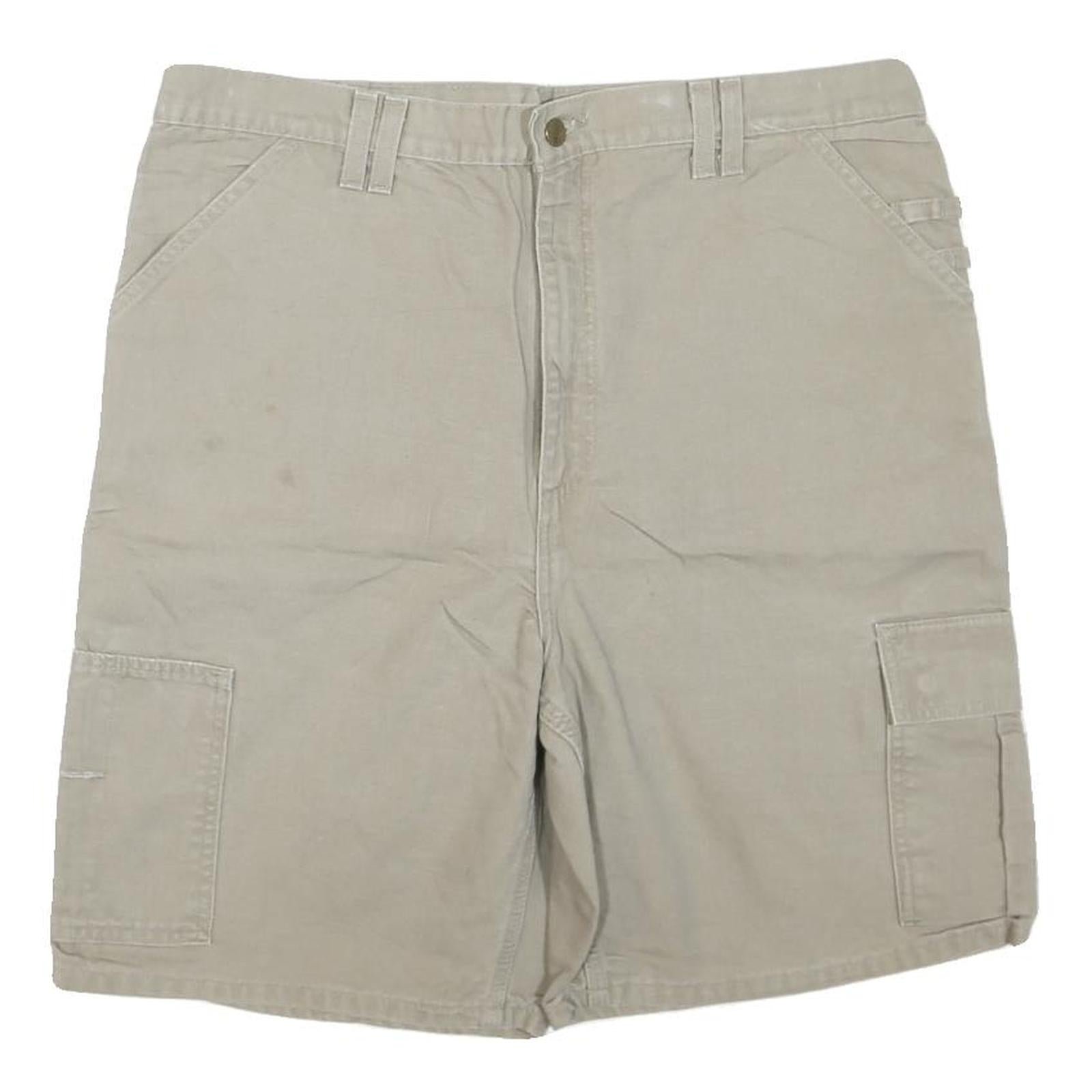 CARHARTT Mens Shorts Beige Casual Cargo Polyester Blend L W38 Workwear