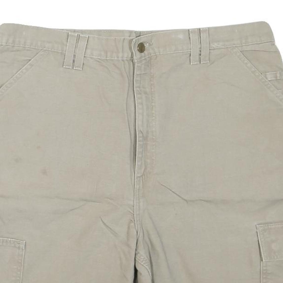 CARHARTT Mens Shorts Beige Casual Cargo Polyester Blend L W38 Workwear