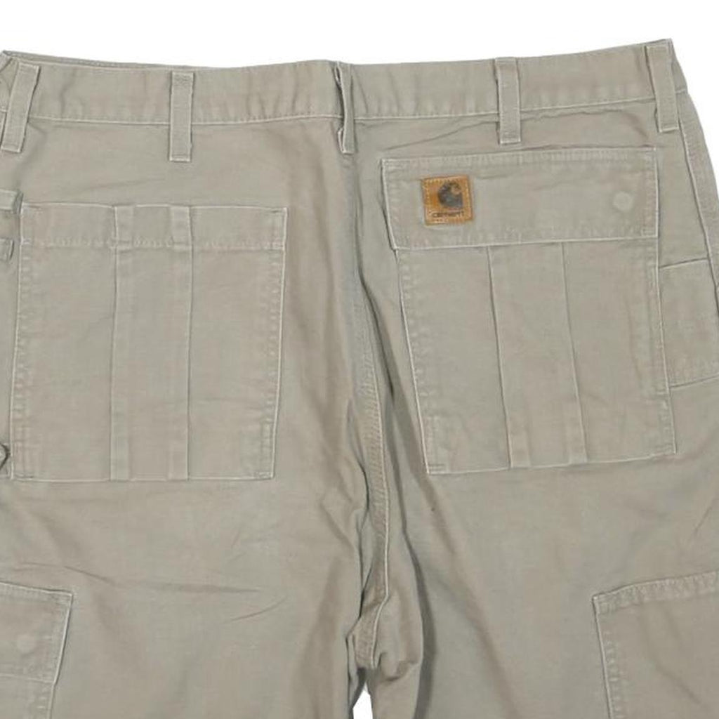 CARHARTT Mens Shorts Beige Casual Cargo Polyester Blend L W38 Workwear