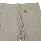CARHARTT Mens Shorts Beige Casual Cargo Polyester Blend L W38 Workwear