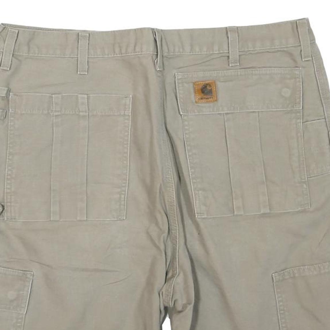 CARHARTT Mens Shorts Beige Casual Cargo Polyester Blend L W38 Workwear