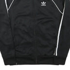 ADIDAS Mens Black & White Originals Track Jacket S Polyester Blend Zip Classic