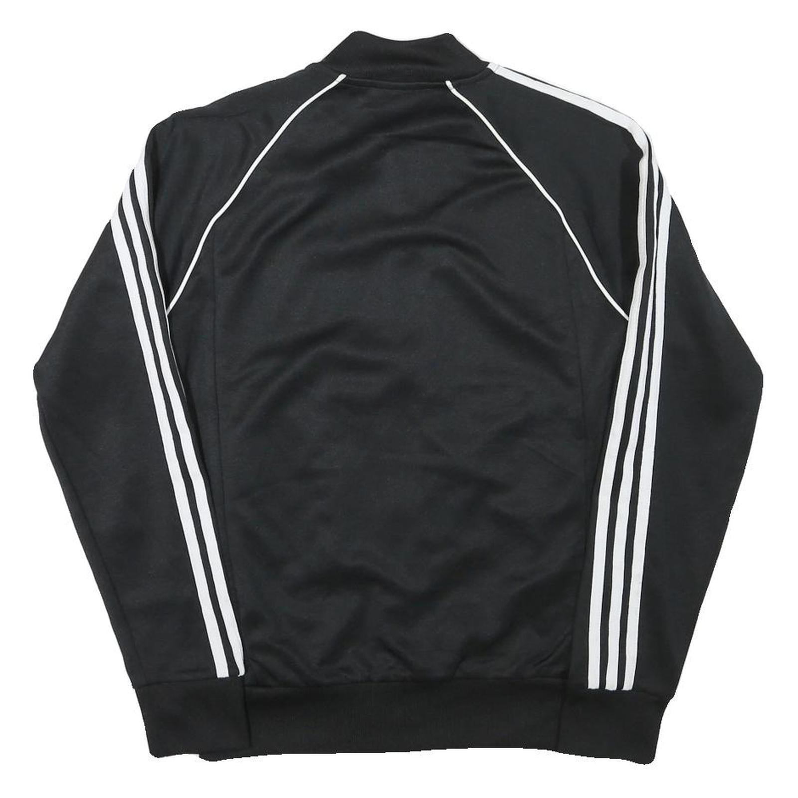 ADIDAS Mens Black & White Originals Track Jacket S Polyester Blend Zip Classic