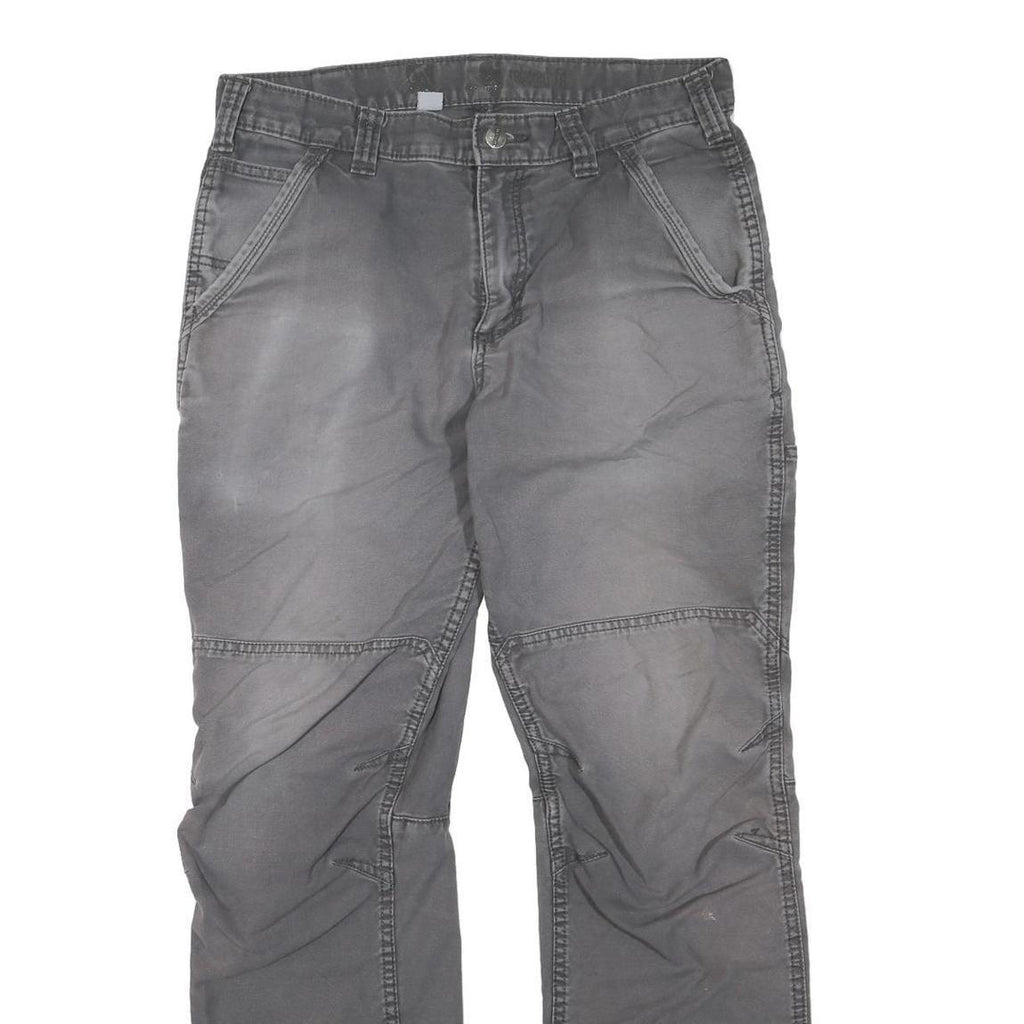 CARHARTT Mens Regular Fit Grey Denim Jeans W32 L29 Workwear Zip Closure