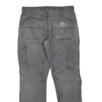 CARHARTT Mens Regular Fit Grey Denim Jeans W32 L29 Workwear Zip Closure