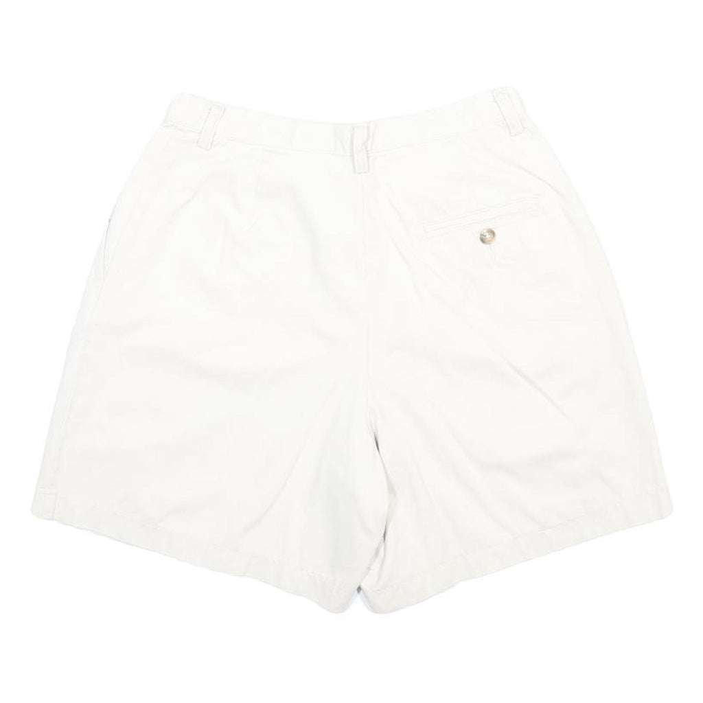 EDDIE BAUER Womens White Casual Cotton Shorts S W26 Relaxed Fit Summer