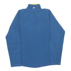 BERGHAUS Mens Blue & Green 1/4 Zip Fleece Sweatshirt S Outdoor Activewear
