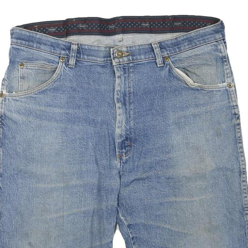 WRANGLER Mens Shorts Blue Denim Casual L W38 Cotton Blend Comfort Fit
