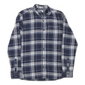 TOMMY HILFIGER Mens Blue White Check Shirt M Cotton Blend Casual Button-Down