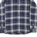TOMMY HILFIGER Mens Blue White Check Shirt M Cotton Blend Casual Button-Down