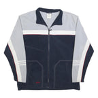 ADIDAS Mens Navy & Grey Colour Block Zip Jacket XL Polyester Sportswear Casual