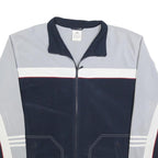 ADIDAS Mens Navy & Grey Colour Block Zip Jacket XL Polyester Sportswear Casual