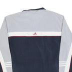 ADIDAS Mens Navy & Grey Colour Block Zip Jacket XL Polyester Sportswear Casual