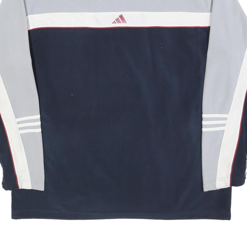 ADIDAS Mens Navy & Grey Colour Block Zip Jacket XL Polyester Sportswear Casual