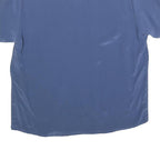 MADELEINE Womens Blue Basic Short Sleeve V-Neck Top L Lightweight